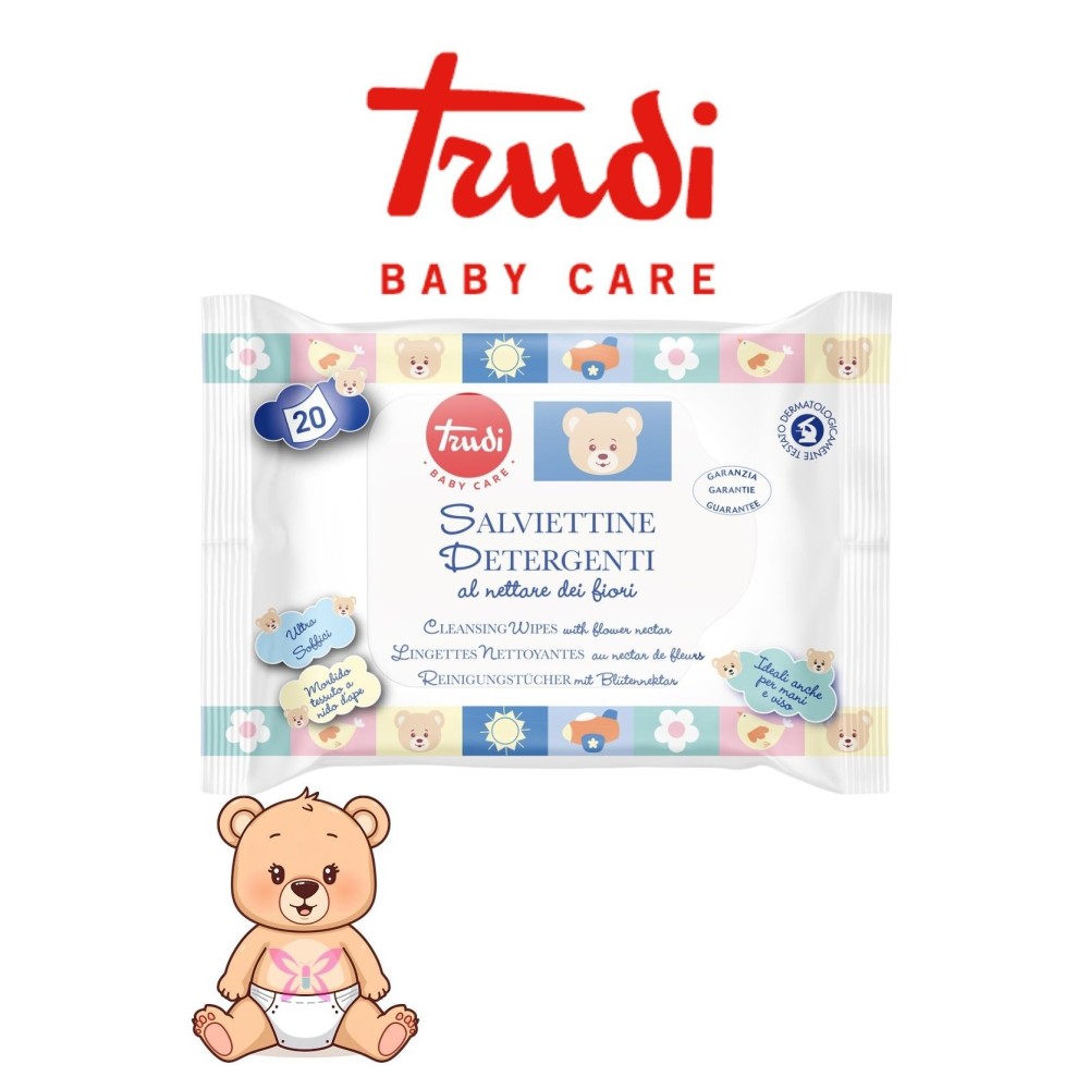 Trudi Salviette Detergenti 20 pz | Pappa Reale per Pelle Delicata