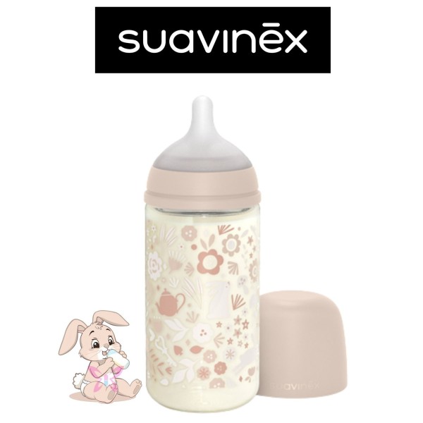 Biberon Suavinex Wond 270ml | Liberty e Texto Rosa o Blu