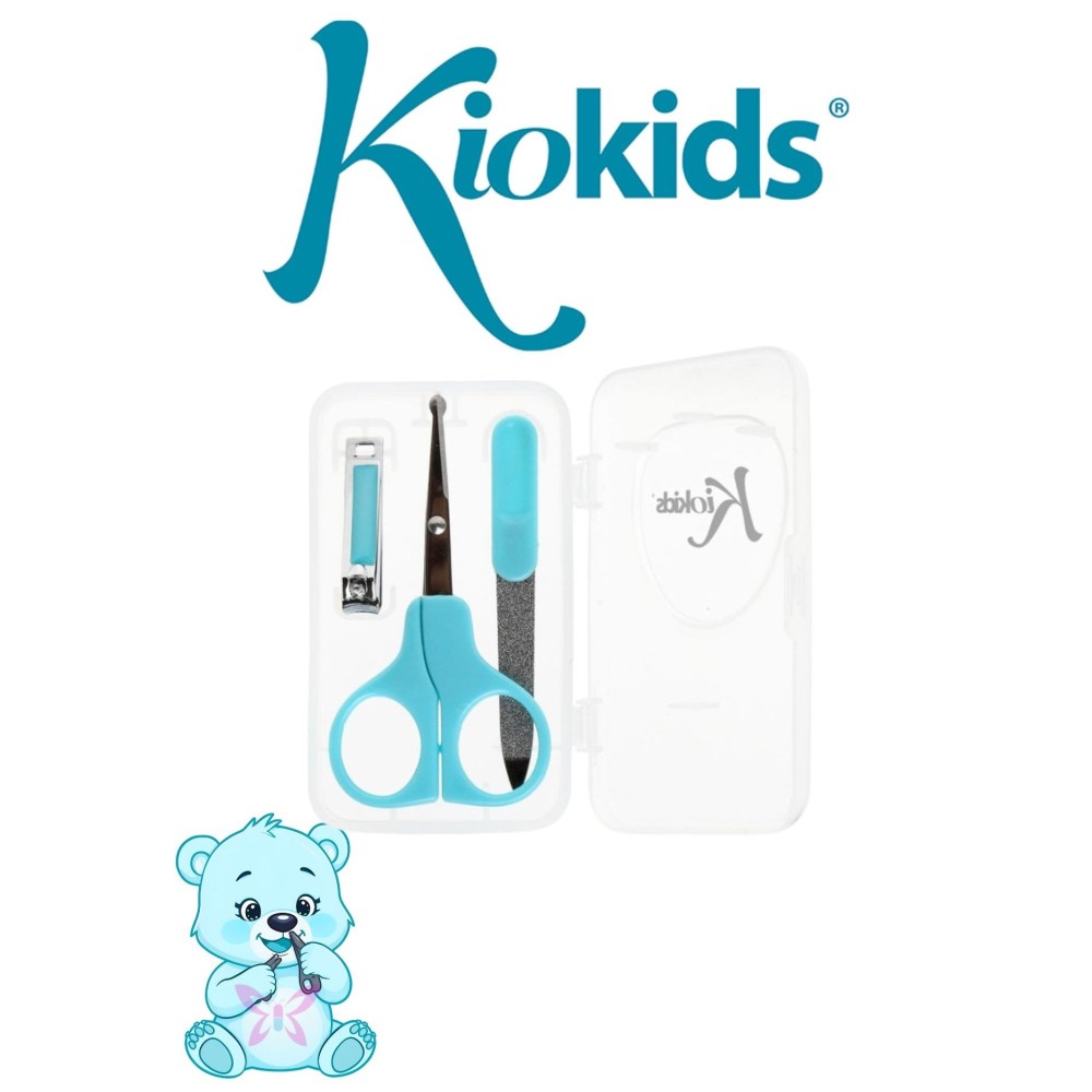 Kit Manicure Azzurro Kiokids | Cura Unghie Neonato