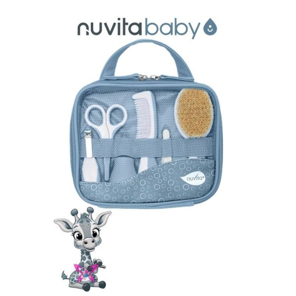 Nuvita Beauty Set Azzurro – Kit Cura Neonato con Astuccio