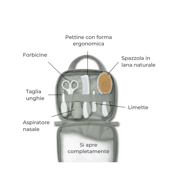 Nuvita Beauty Set Azzurro – Kit Cura Neonato con Astuccio