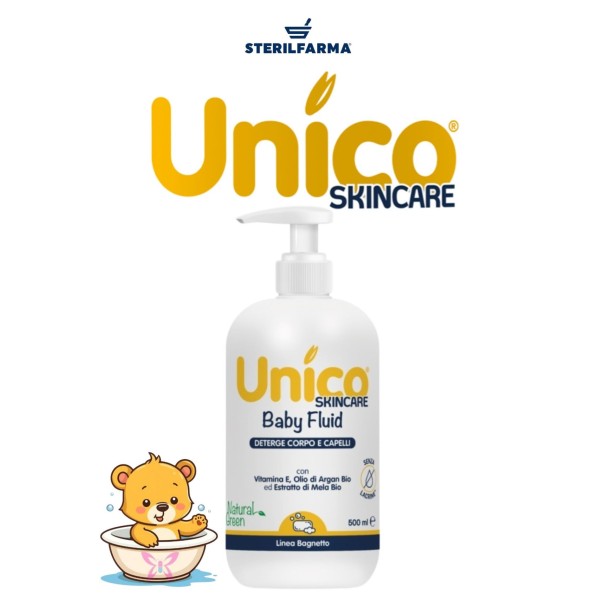 Unico Baby Fluid 250 ml | Bagno-Doccia Gel Ipoallergenico
