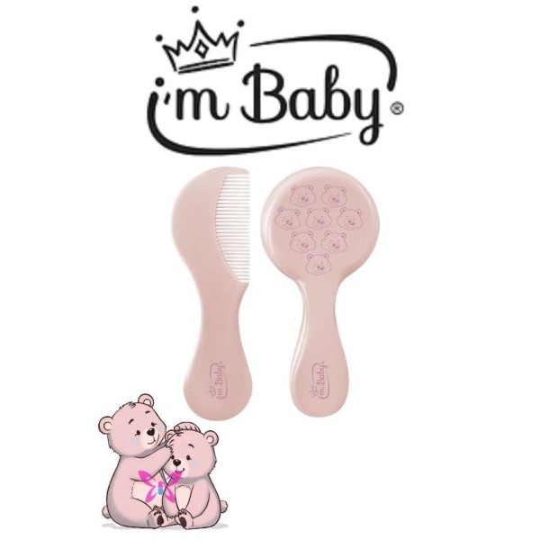 IM Baby Spazzola e Pettine per Neonati – Rosa o Azzurro