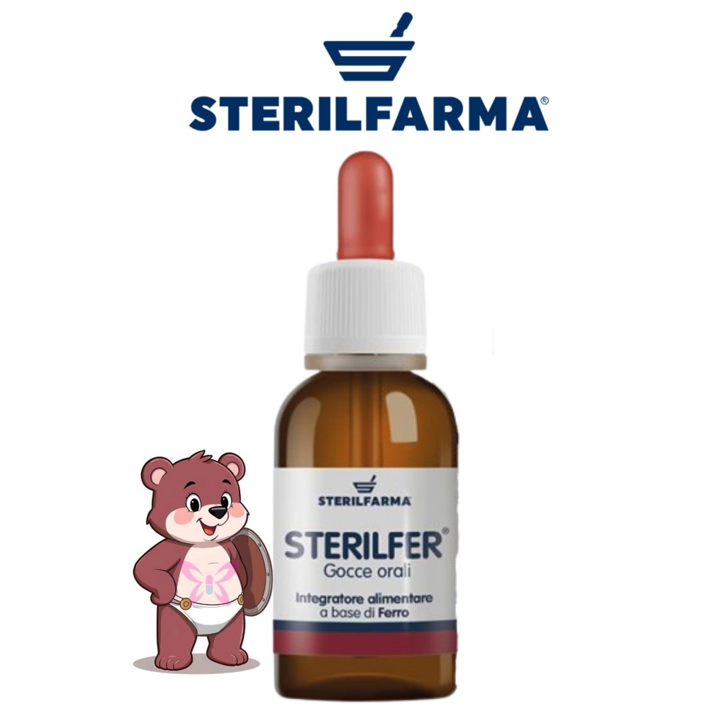 Sterilfer Gocce | Ferro, Acido Folico e Vitamina C per Neonati