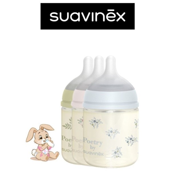 Biberon Suavinex Poetry 120 ml | Vetro Borosilicato SX Pro