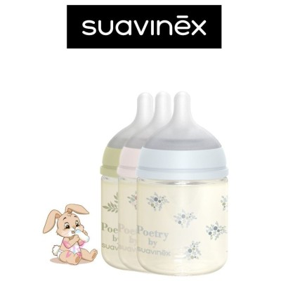 Biberon Suavinex Poetry 120 ml | Vetro Borosilicato SX Pro