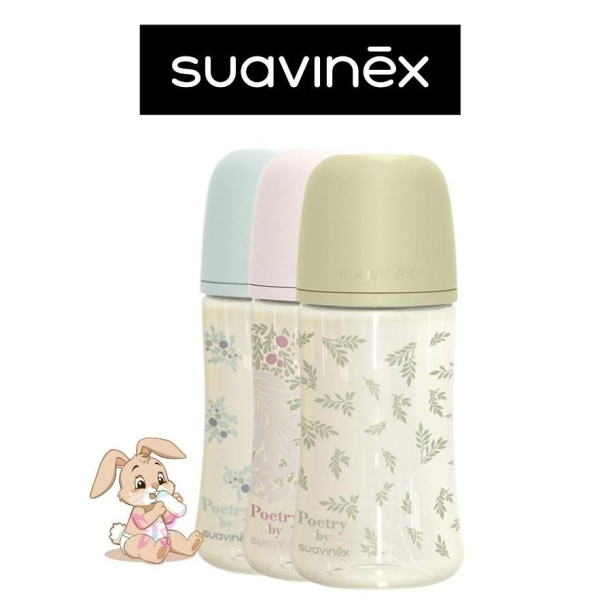 Suavinex Poetry Biberon 270 ml Plastica – Colori