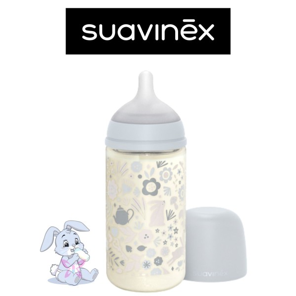Biberon Suavinex Wond 270ml | Liberty e Texto Rosa o Blu
