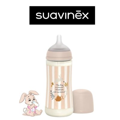 Biberon Suavinex Wond 360ml | Liberty e Texto Rosa o Blu