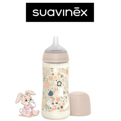 Biberon Suavinex Wond 360ml | Liberty e Texto Rosa o Blu