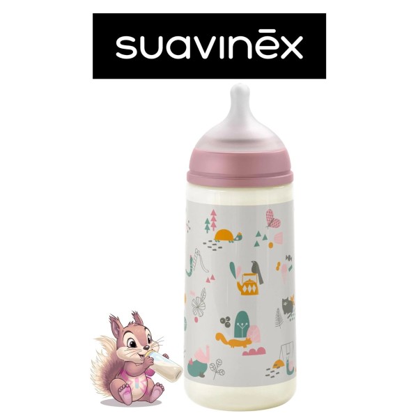 Biberon Suavinex A Walk in a Park 270 ml | Rosa e Verde