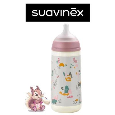 Biberon Suavinex A Walk in a Park 270 ml | Rosa e Verde
