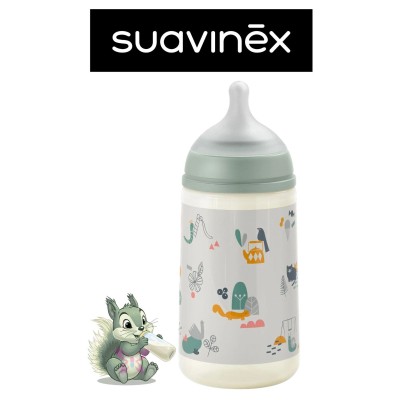 Biberon Suavinex A Walk in a Park 270 ml | Rosa e Verde