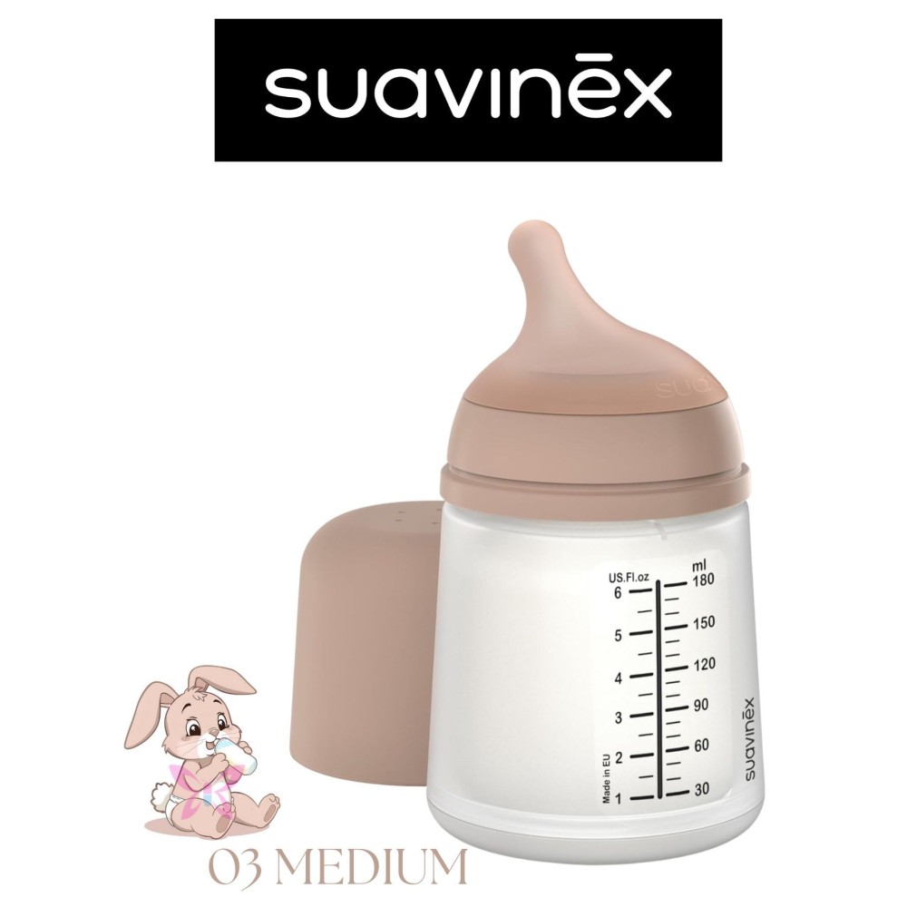Suavinex Zero Zero 180 ml | Biberon Anti-Colica con Sacca Interna