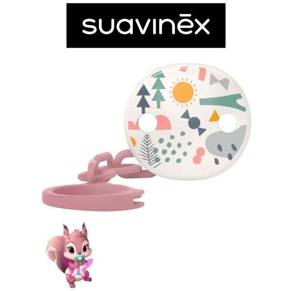 Clip Portaciuccio Suavinex A Walk in a Park | Verde e Rosa