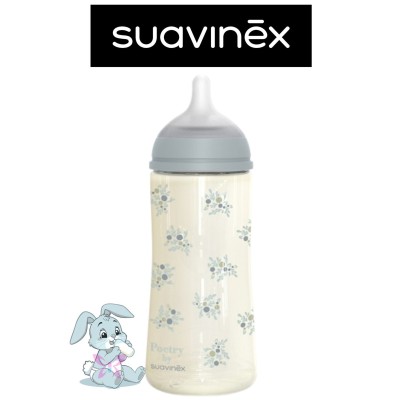 Biberon Suavinex Poetry 360 ml – Rosa/Azzurro/Neutro