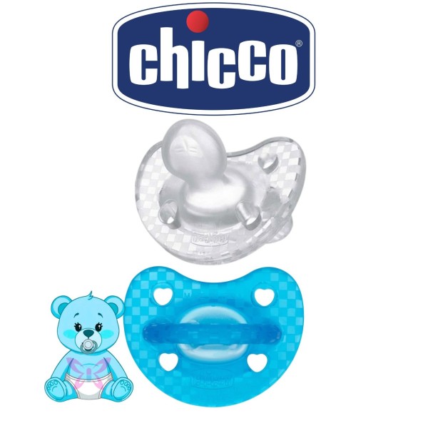 Gommotti Chicco 16–36m – Duo Azzurro/Trasparente