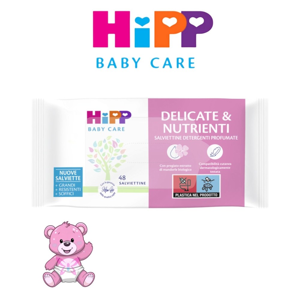 Salviettine HiPP 48 pezzi | Delicate e Nutrienti Neonati