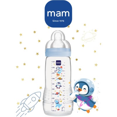 MAM Easy Active 330 ml – Azzurro/Rosa/Grigio