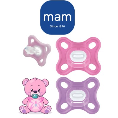 MAM Comfort 0–3m – Coppia Azzurro/Rosa
