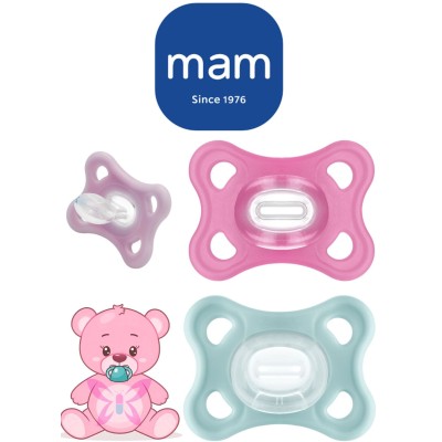MAM Gommotti Comfort 3–12m – Azzurro/Rosa