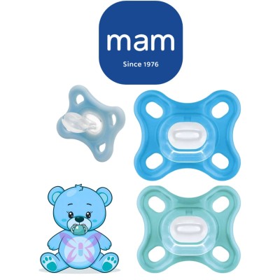 MAM Comfort 0–3m – Coppia Azzurro/Rosa