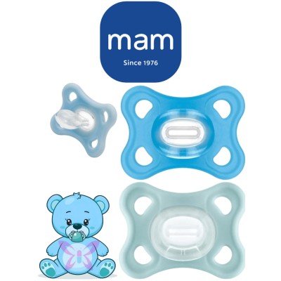 MAM Gommotti Comfort 3–12m – Azzurro/Rosa