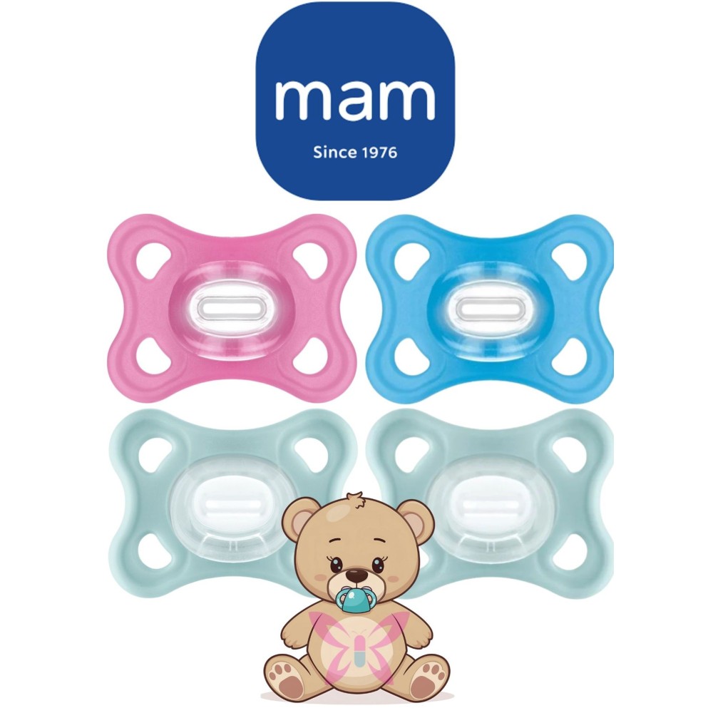 MAM Gommotti Comfort 3–12m – Azzurro/Rosa