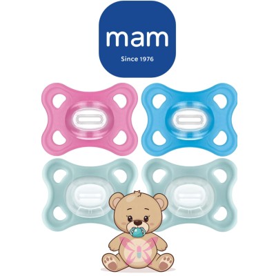 MAM Gommotti Comfort 3–12m – Azzurro/Rosa