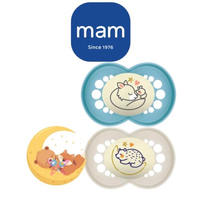 MAM Night 6+ – Ciucci Luminosi Azzurro/Bianco Rosa/Lilla