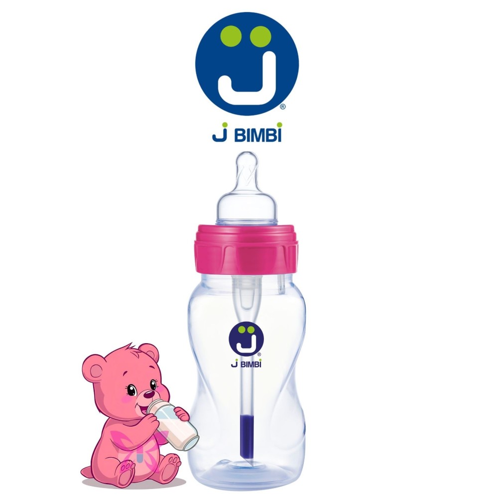 J BIMBI Biberon 260 ml Fucsia – Anti-colica