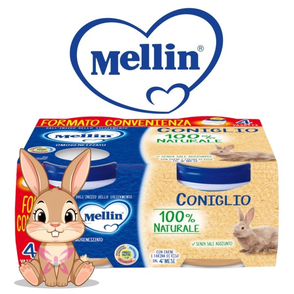 Mellin Omogeneizzato di Coniglio 4x80g