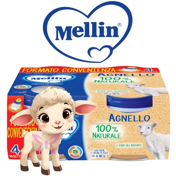 Mellin Omogeneizzato di Agnello 4x80g