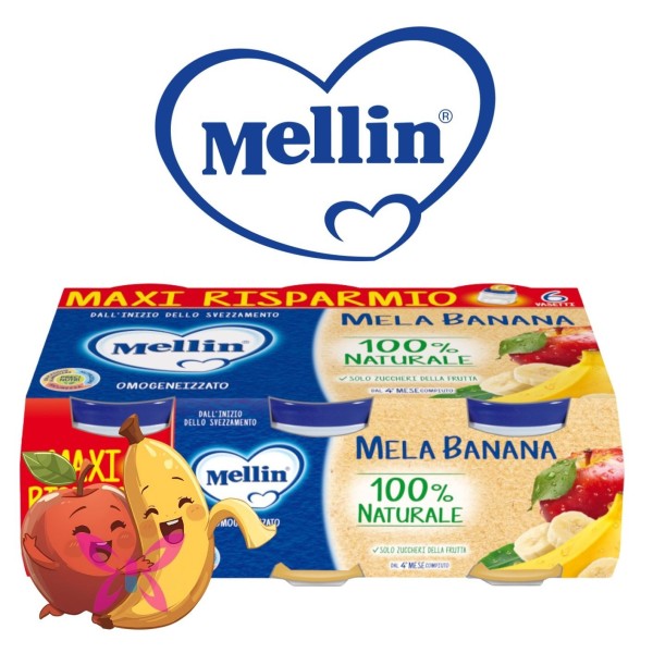 Mellin Omogeneizzato Mela Banana 6x100g