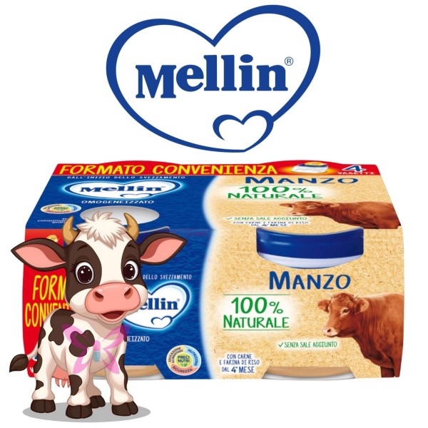 Mellin Omogeneizzato di Manzo 4x80g