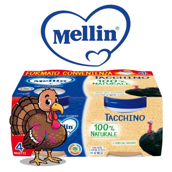 Mellin Omogeneizzato di Tacchino 4x80g