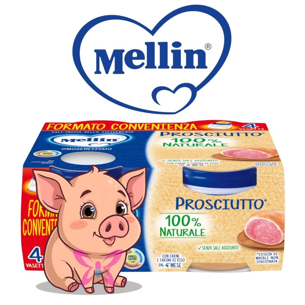 Omogeneizzato Prosciutto Mellin 4x80g