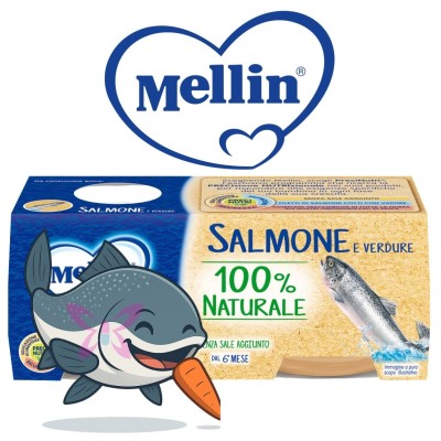 Mellin Omogeneizzato Salmone e Verdure 2x80g