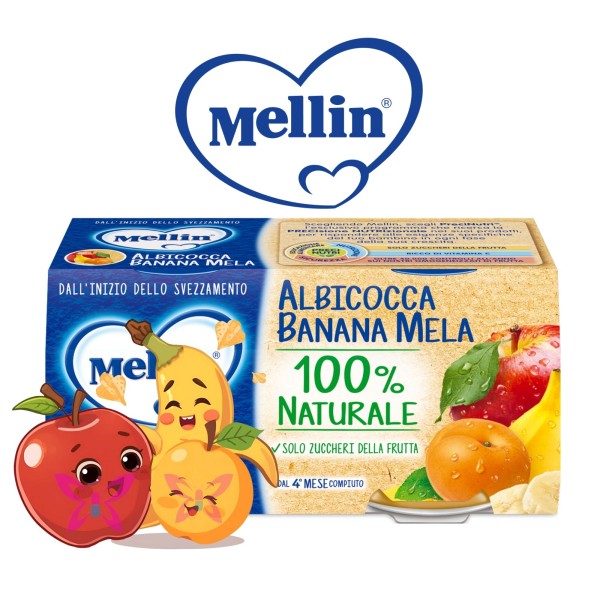 Omogeneizzato Albicocca Mela Banana Mellin