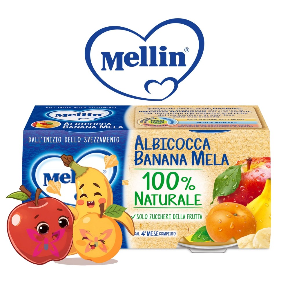 Omogeneizzato Albicocca Mela Banana Mellin
