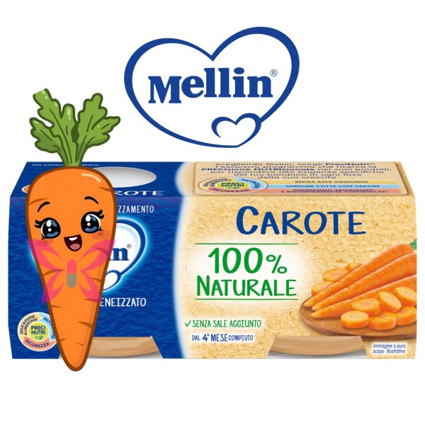 Omogeneizzato Carote Mellin 2x80g