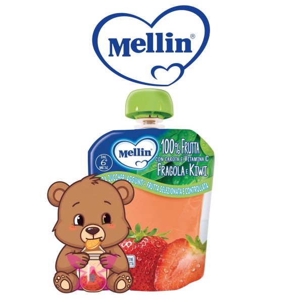 Mellin Fragola Kiwi Spremi e Gusta