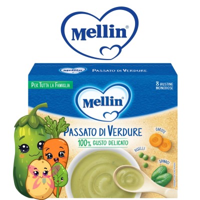 Mellin Passato di Verdure 8 Bustine 13g
