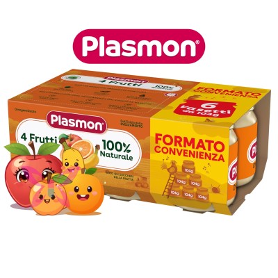 Plasmon Omogeneizzato 4 Frutti 6x80g