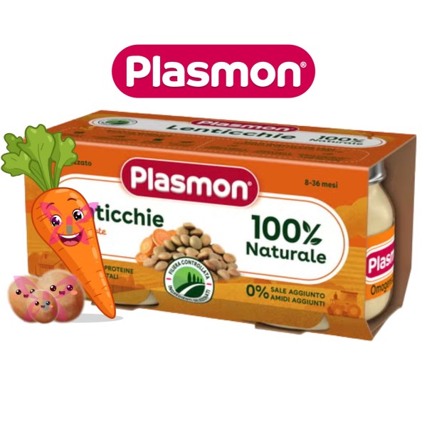 Plasmon Lenticchie con Carote 2x80 g