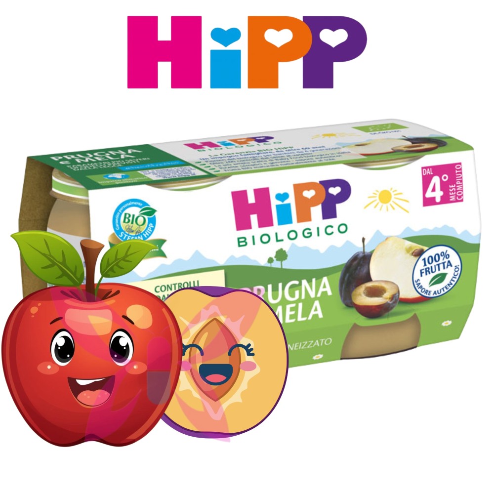 HiPP Prugna e Mela 2x80 g
