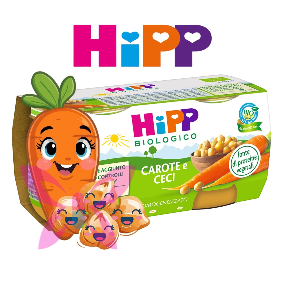 HiPP Carote e Ceci 2x80 g