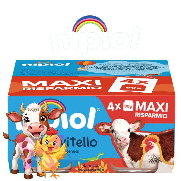 Nipiol Omogeneizzato Pollo e Vitello 4x80 g