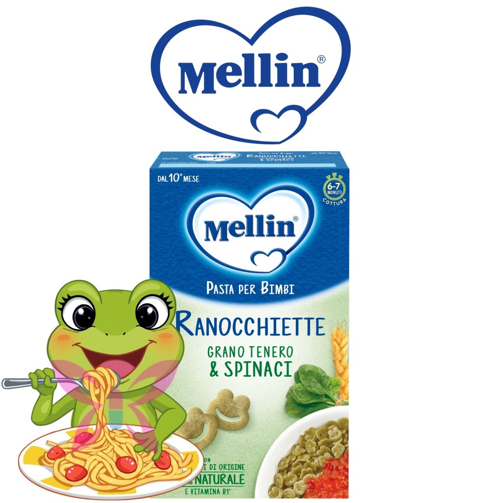Mellin Pastina Ranocchiette Grano Tenero e Spinaci 280g