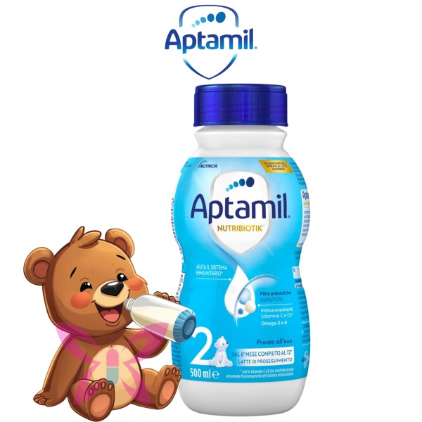 Aptamil 2 Nutribiotik Latte Liquido 500 ml
